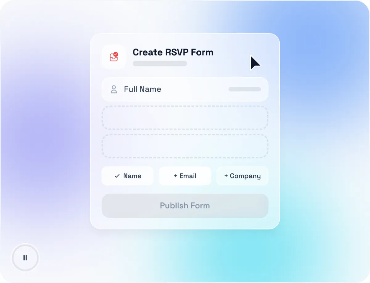 Building a custom RSVP form in CalGet to collect attendee responses